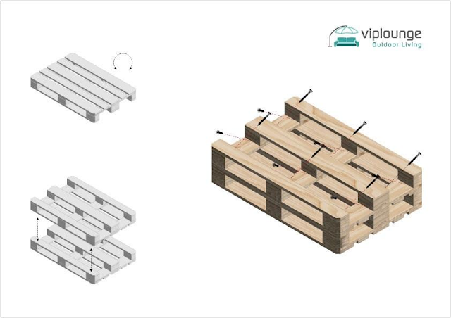 Gartenlounge aus Paletten bauen.