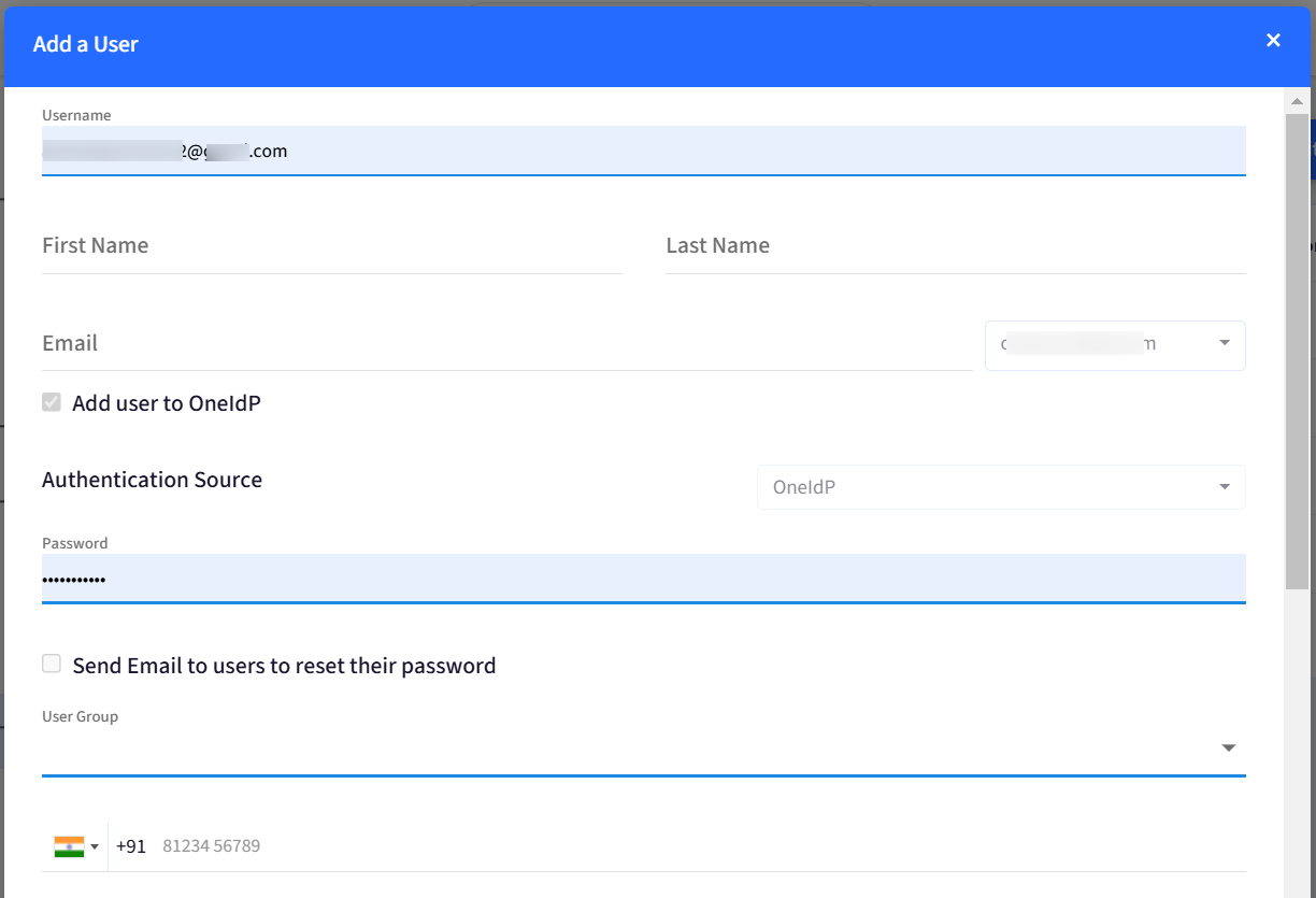 Add user details on Scalefusion OneIdP
