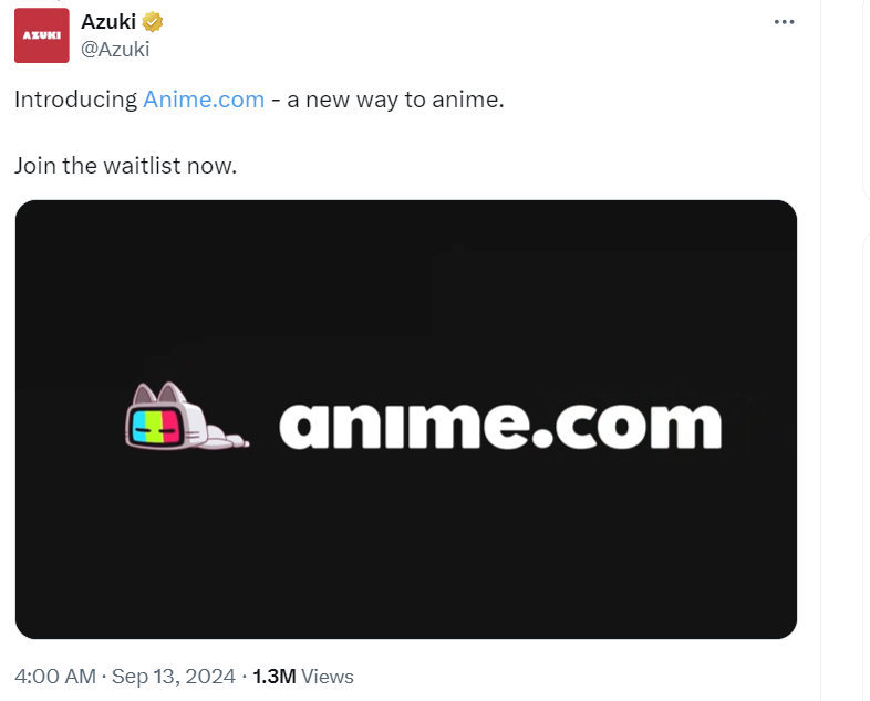 The NFT Brand Azuki Launches Anime.com - A New Way to Anime - Smart Branding