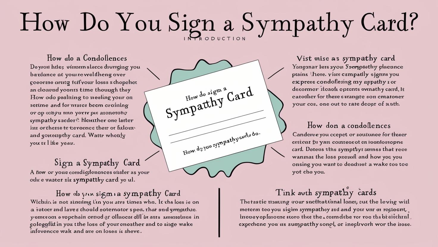 How Do You Sign a Sympathy Card