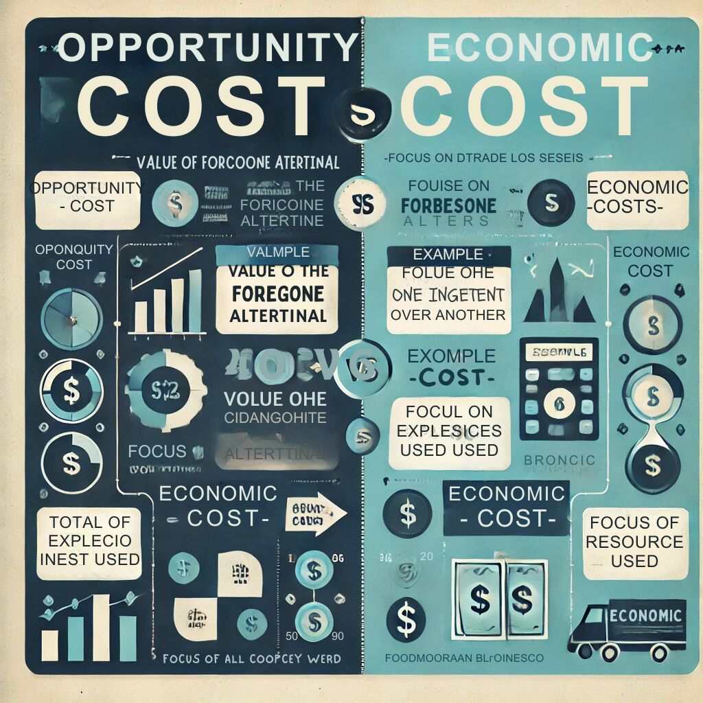 difference between opportunity cost and economic cost