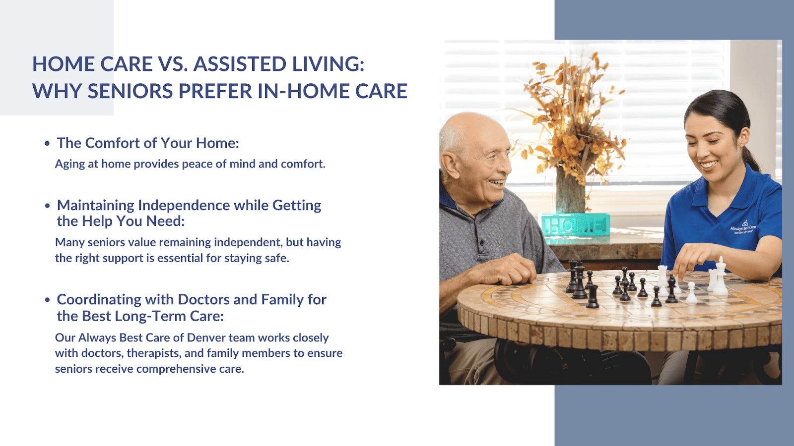 This infographic explains why seniors prefer in-home care over assisted living