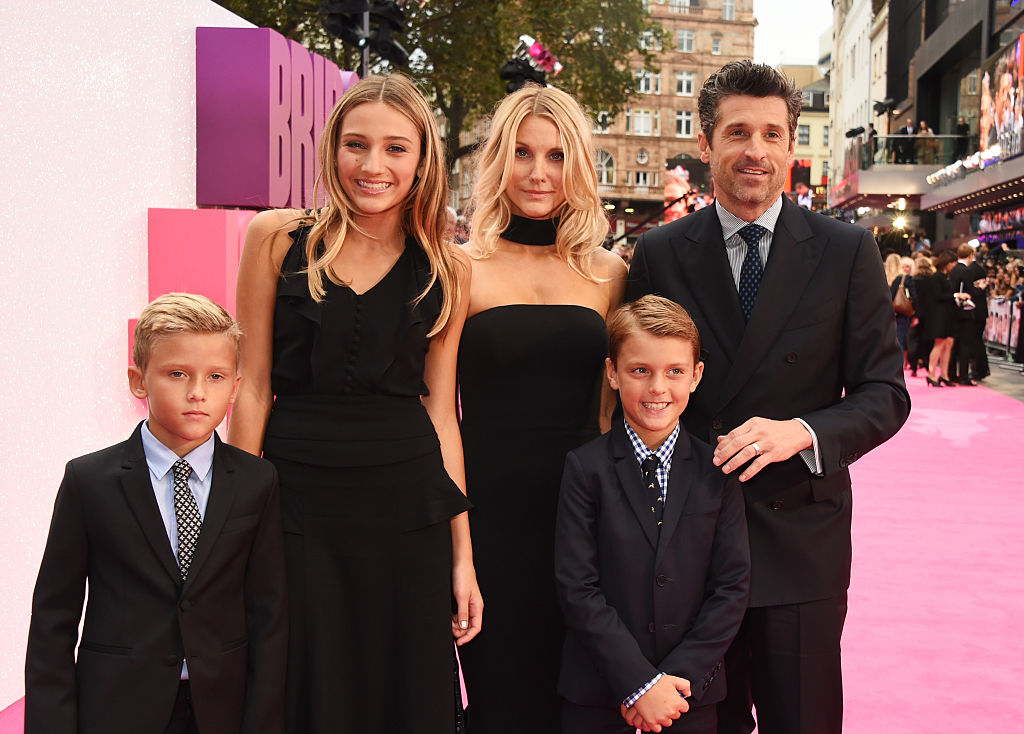 Patrick Dempsey, sa femme Jillian Fink et ses trois enfants.