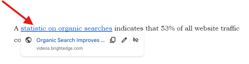 Anchor text used strategically