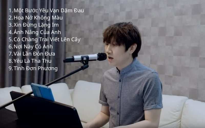 Các bài hát karaoke phù hợp với giọng nam yếu