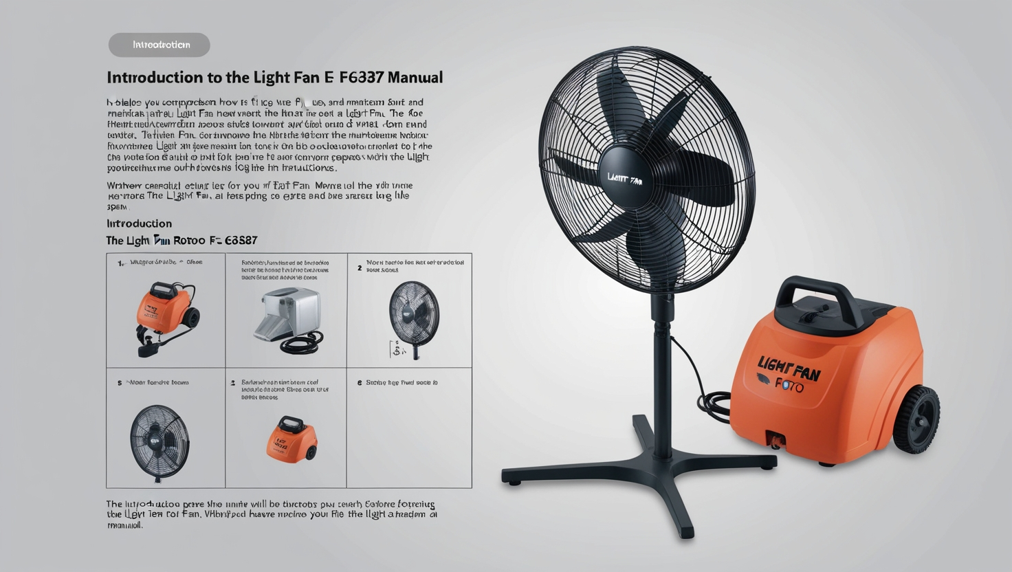 Light Fan Roto F E6387 Manual