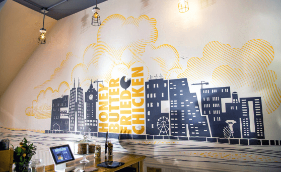 Skyline Poster and In-Store Mural