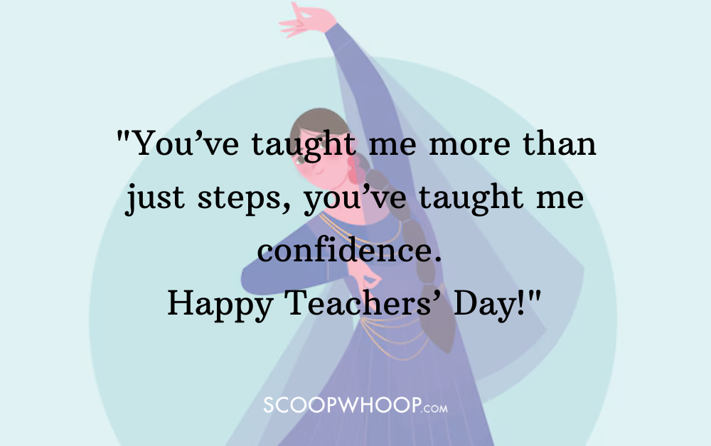 happy teachers day wishes for dance teacher