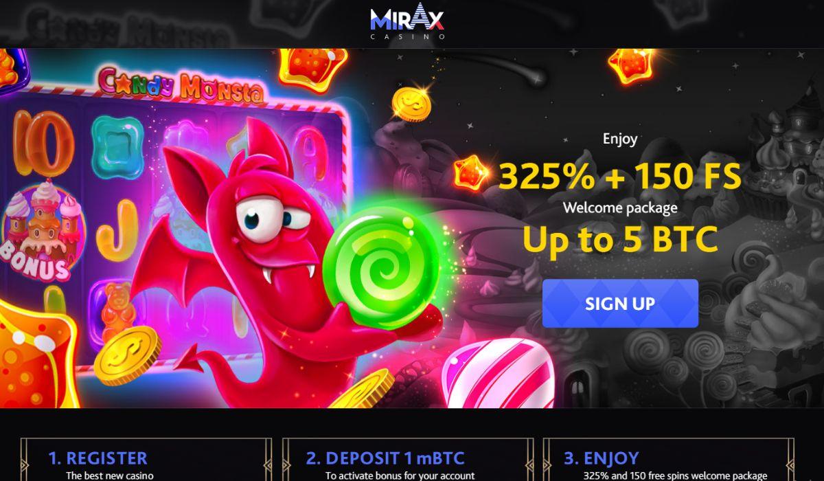 #5. MIRAX: Best Crypto Gambling Site With High-Value Welcome Bonuses