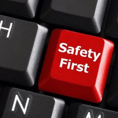 This contains an image of a red safety first key on a computer keyboard