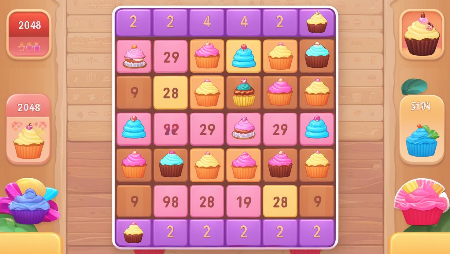 2048 Cupcake Game