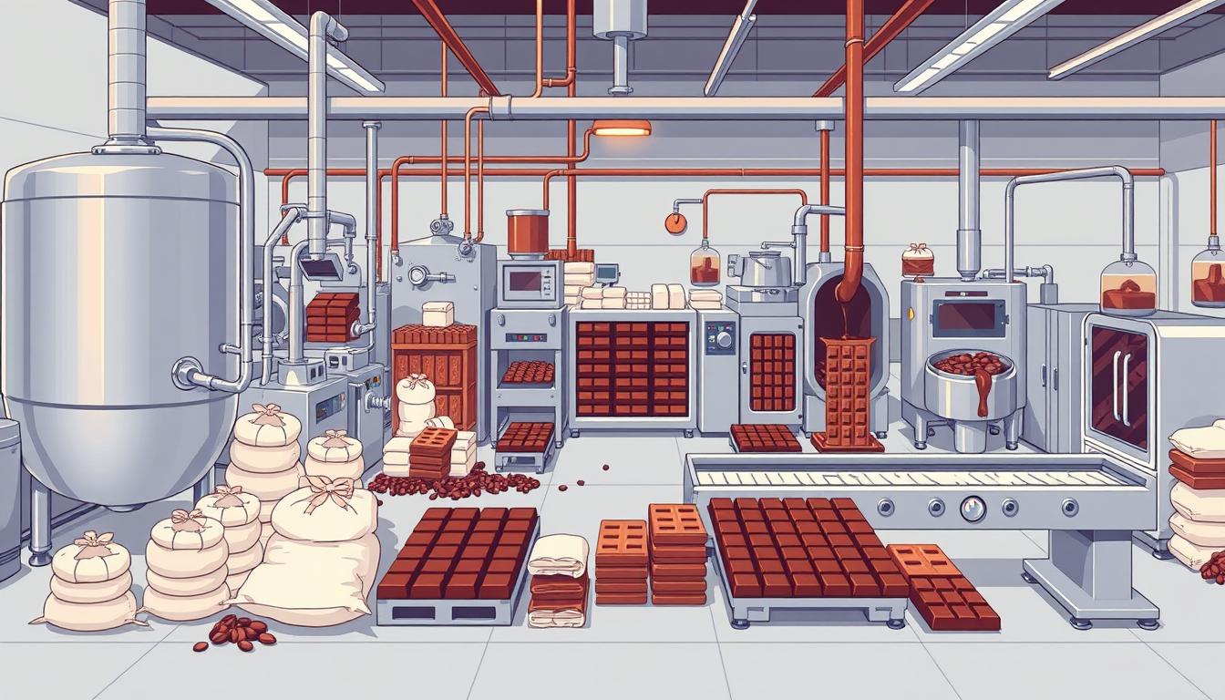 Chocolate manufacturing process equipment