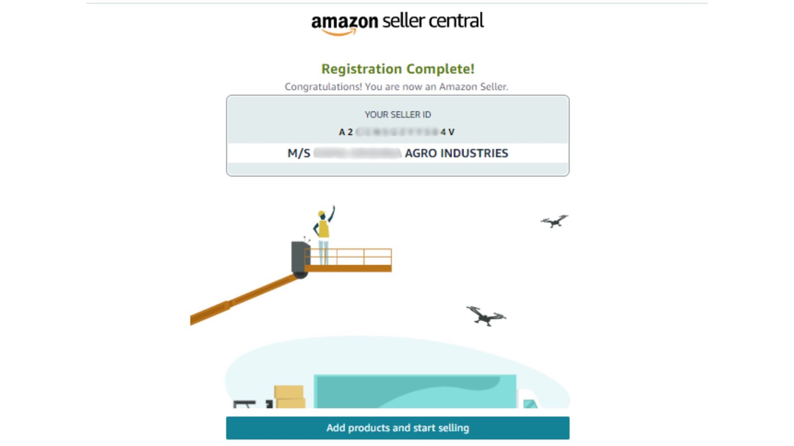 Amazon seller account registration 