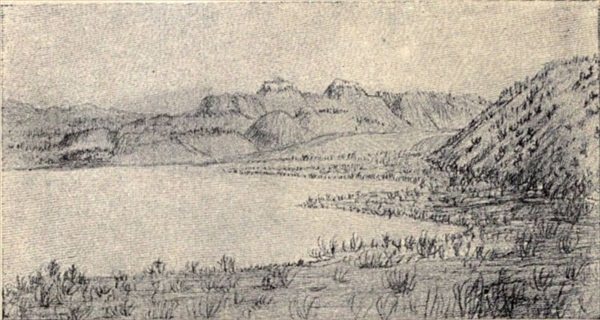 MONO LAKE AND VOLCANIC CONES, LOOKING SOUTH