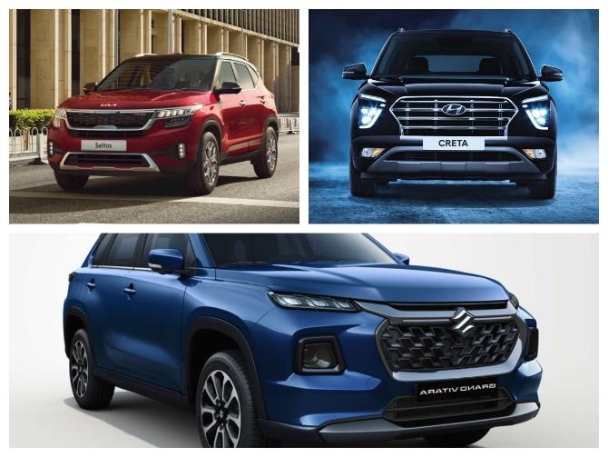 Maruti Grand Vitara vs Hyundai Creta vs Kia Seltos Price Space Features Look