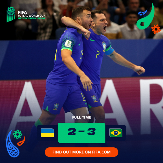 Brazil vào chung kết, hướng tới chức vô địch lần thứ 6 (Futsal World Cup 2024) - Ảnh 1.