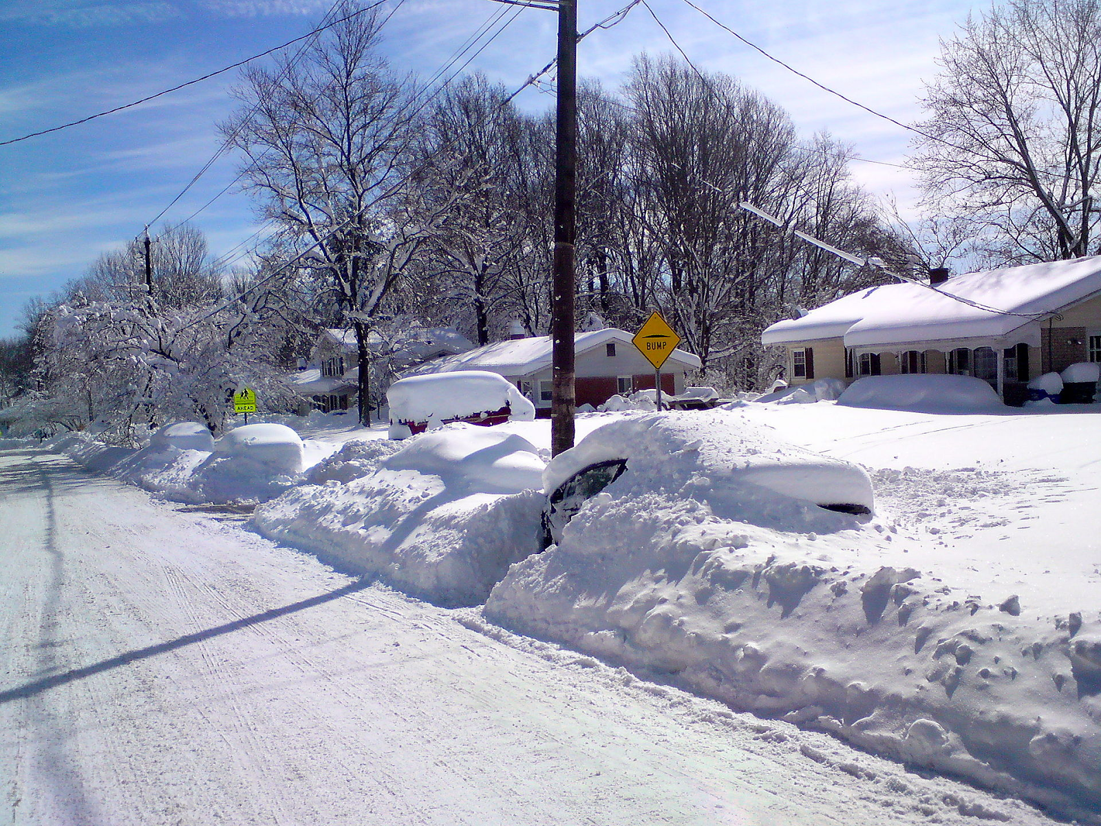 The aftermath of a snowstorm in Maryland.