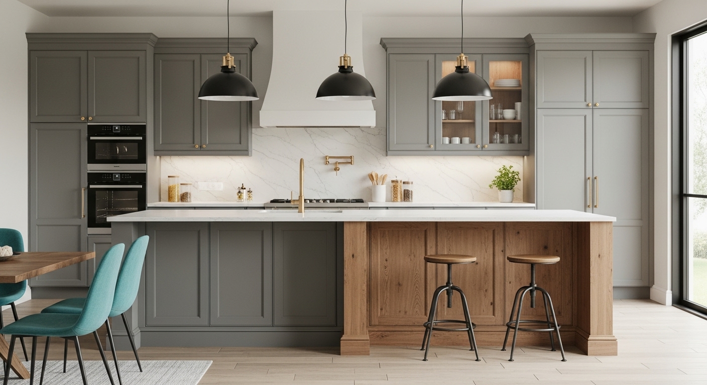 Two-Tone kitchen Island