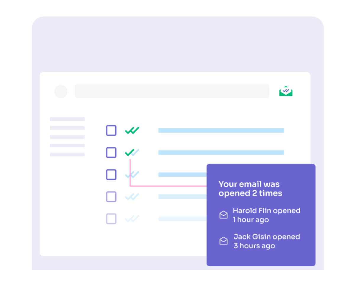 Mailsuite email tracking report showing who opens and reads your vacation request email 