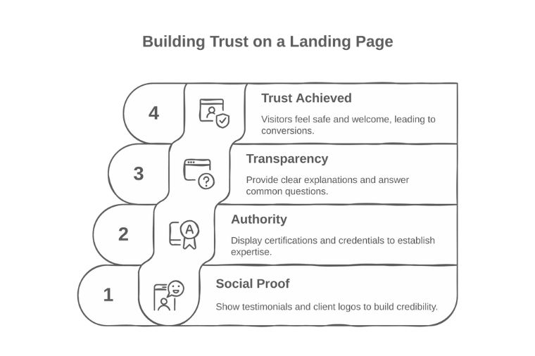 building trust on a landing page