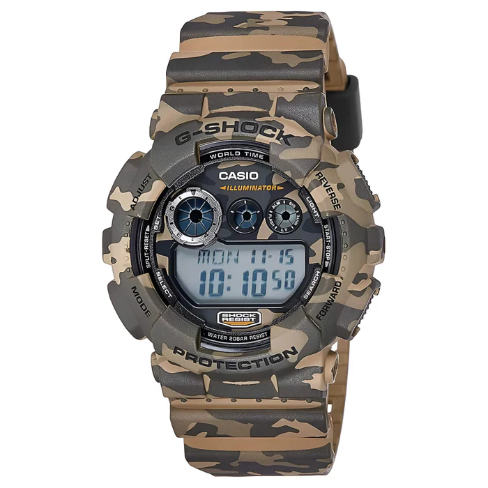 Casio Men's Digital Watch - G-Shock World Time Resin Strap Dive