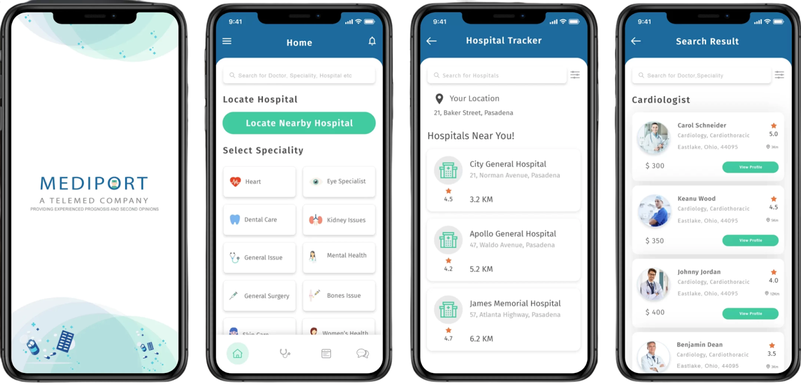 IdeaUsher's MediPort - virtual care app like K Health development