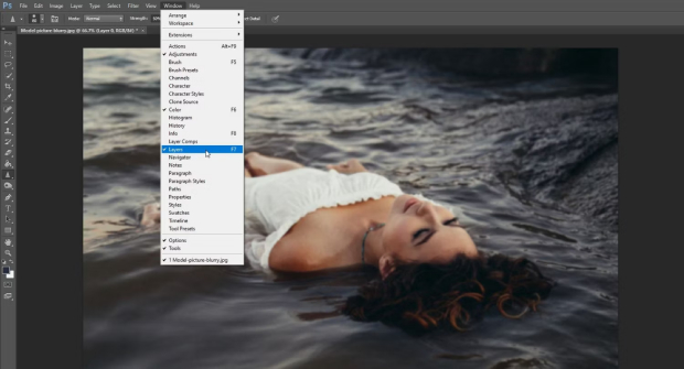 opening image in photoshop