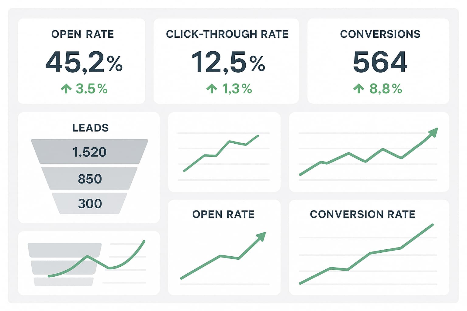CRM dashboard for managing home improvement leads and email marketing automation in growing your business.