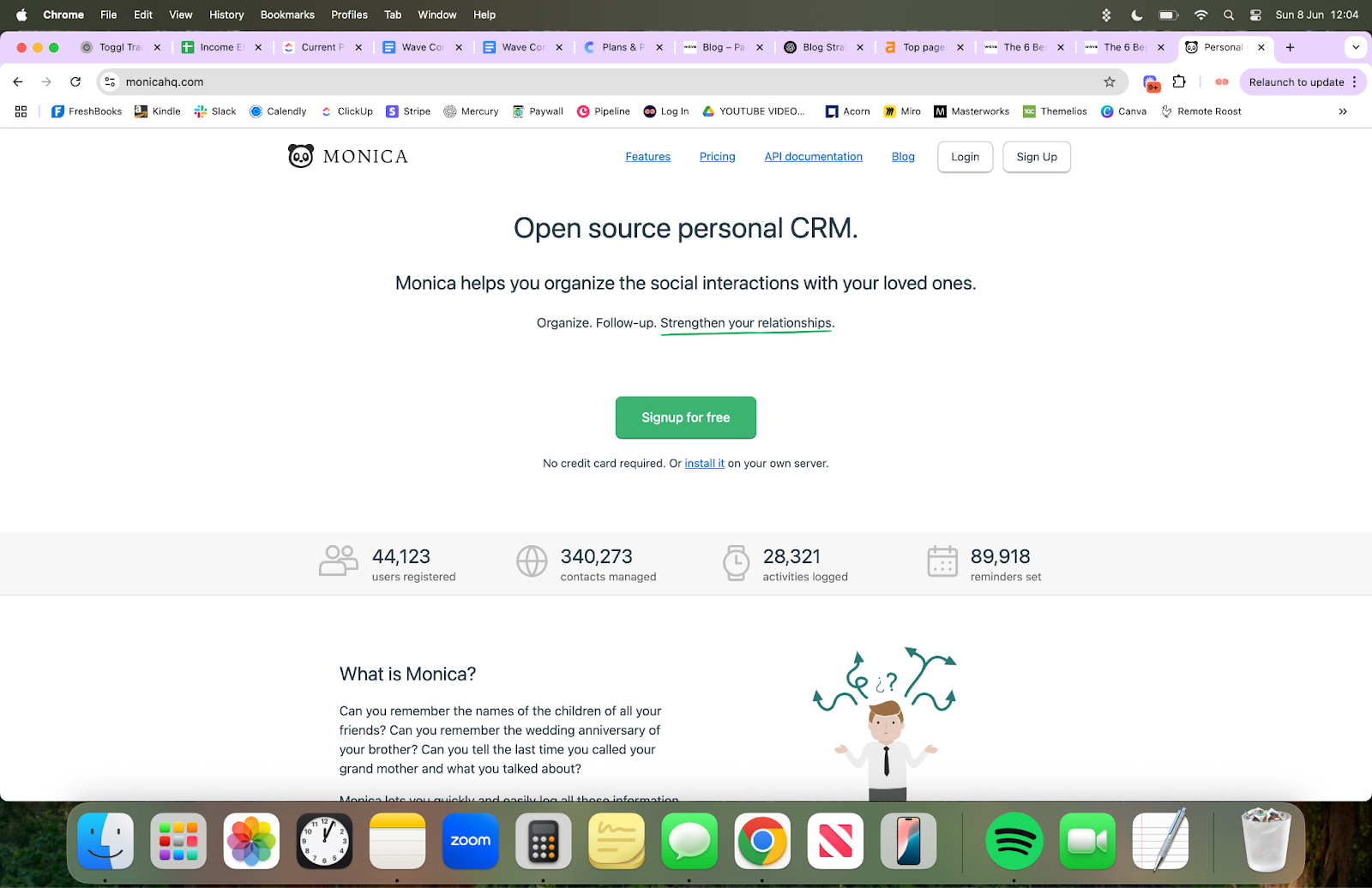 monica website