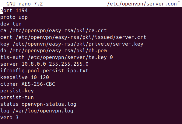 OpenVPN на Ubuntu: инсталляция и конфигурация - 13
