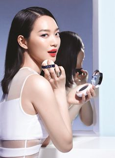 This contain an image of Shin Min Ah
With Makeup
