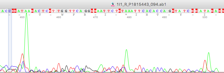 Illustration of a Failed sequencing run.