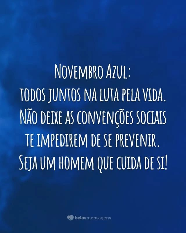 novembro azul frase