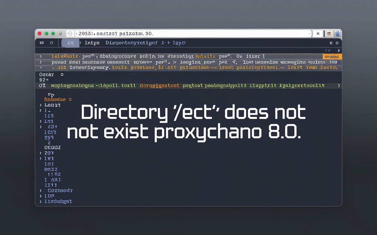 Directory '/ect' Does Not Exist Proxychain.Conf GNU Nano 8.0