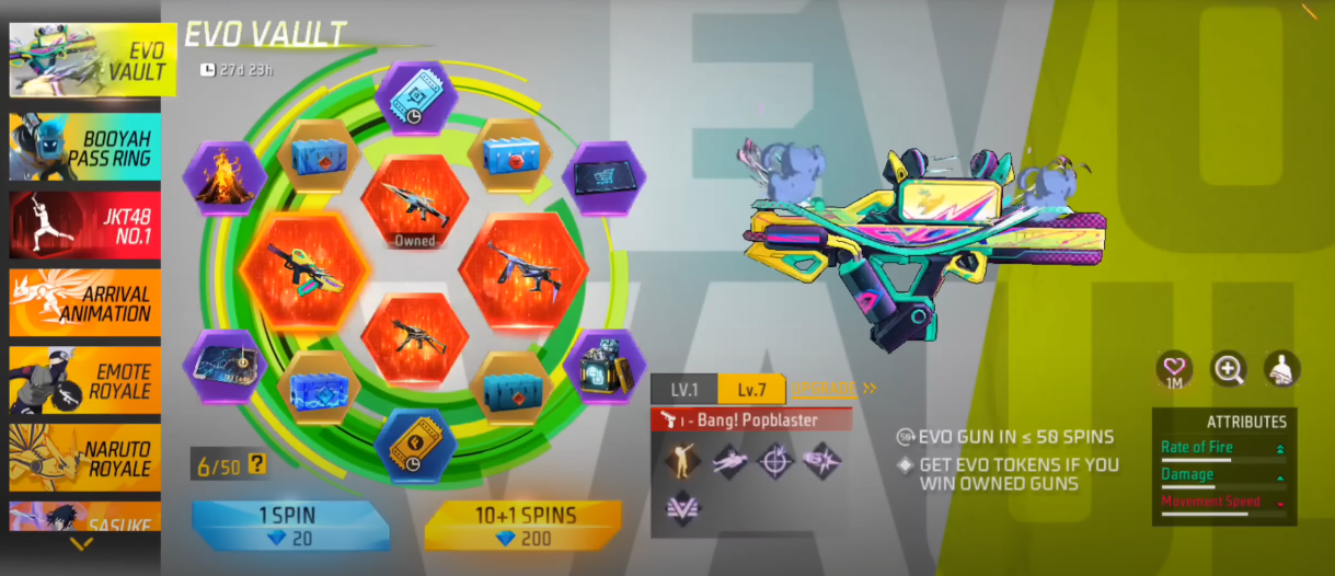 Free Fire Evo Vault February 2025: Grand Prizes, Spin Cost & Rewards