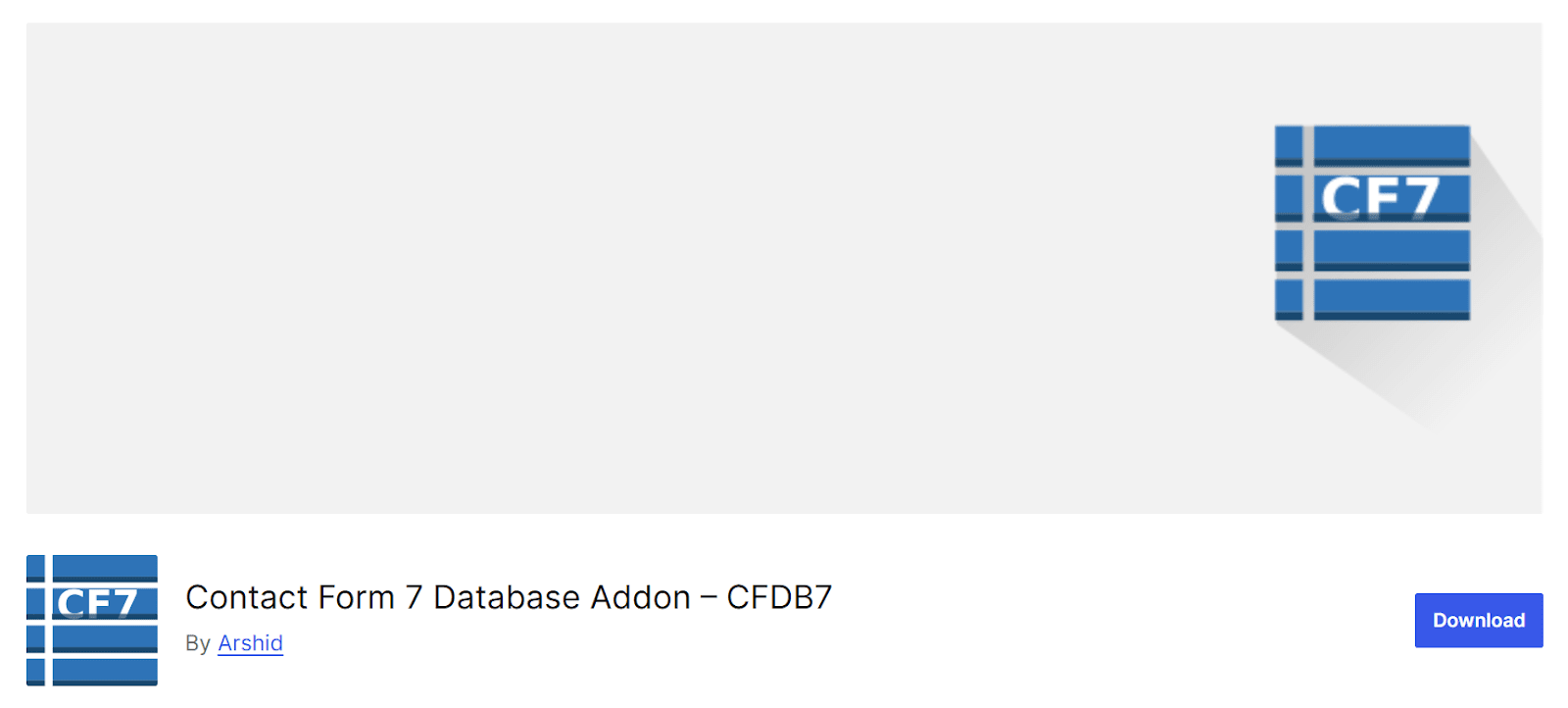 Contact Form 7 Database Addon
