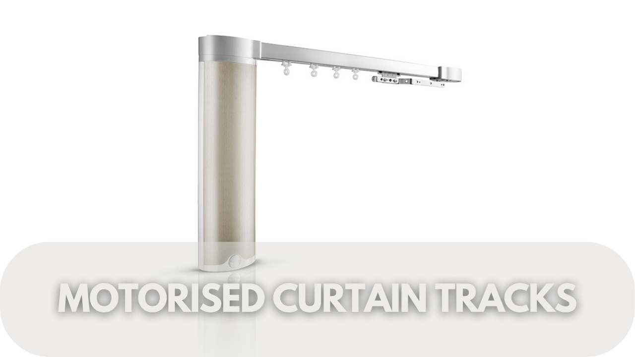 Automated motorised tracks for effortless, modern curtain control.