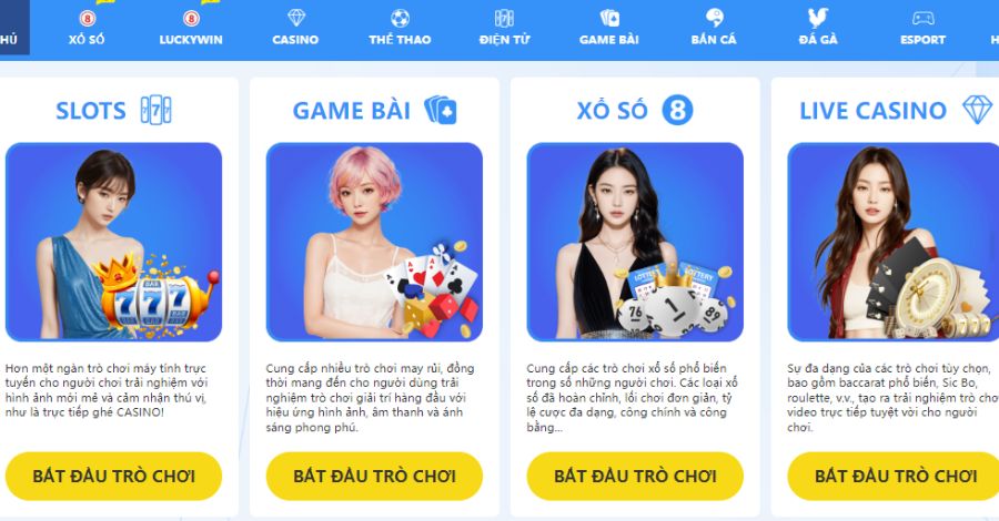 Bạn có thể tham gia cá cược với hệ thống kho game đồ sộ