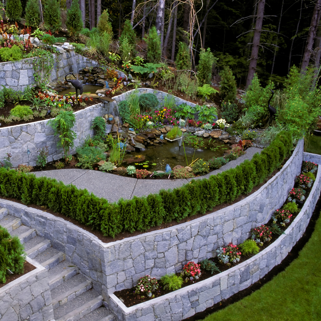 Curved and Layered Retaining wall Designs