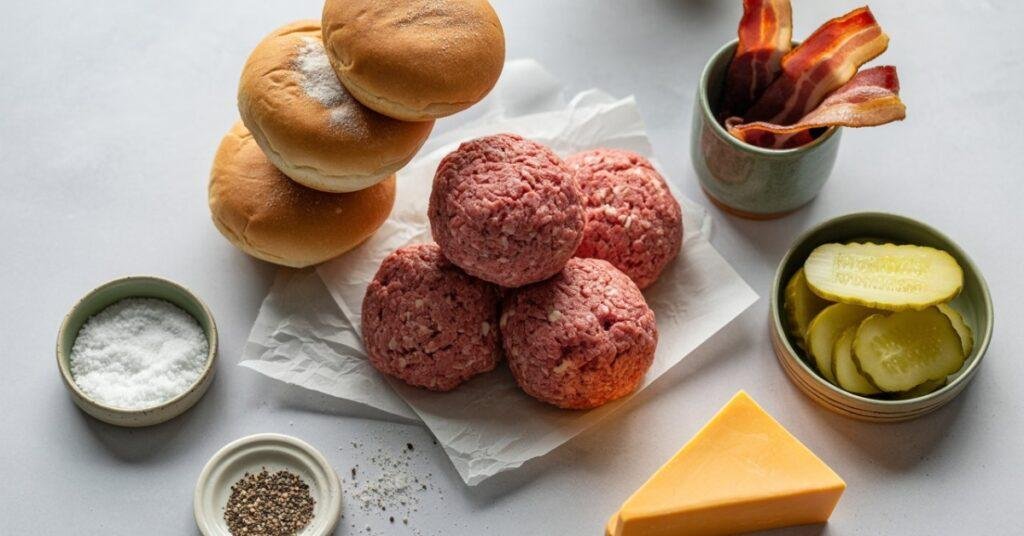 Ingredients for Blackstone Smash Burgers