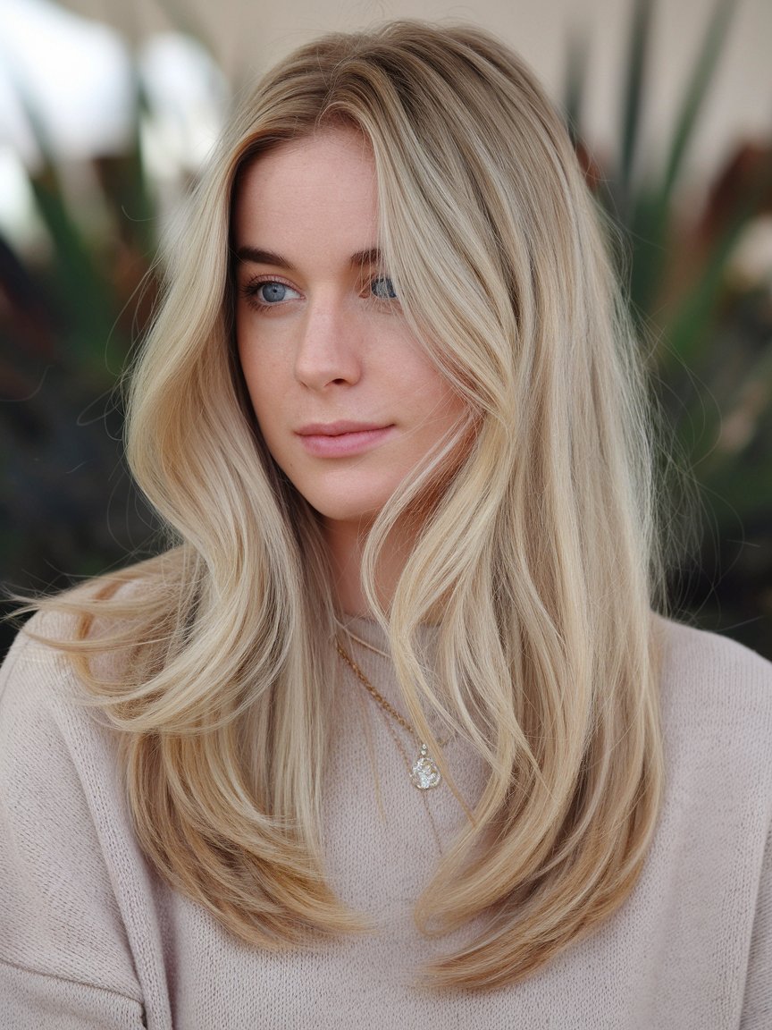 9. Oyster Blonde Lob (Long Bob)