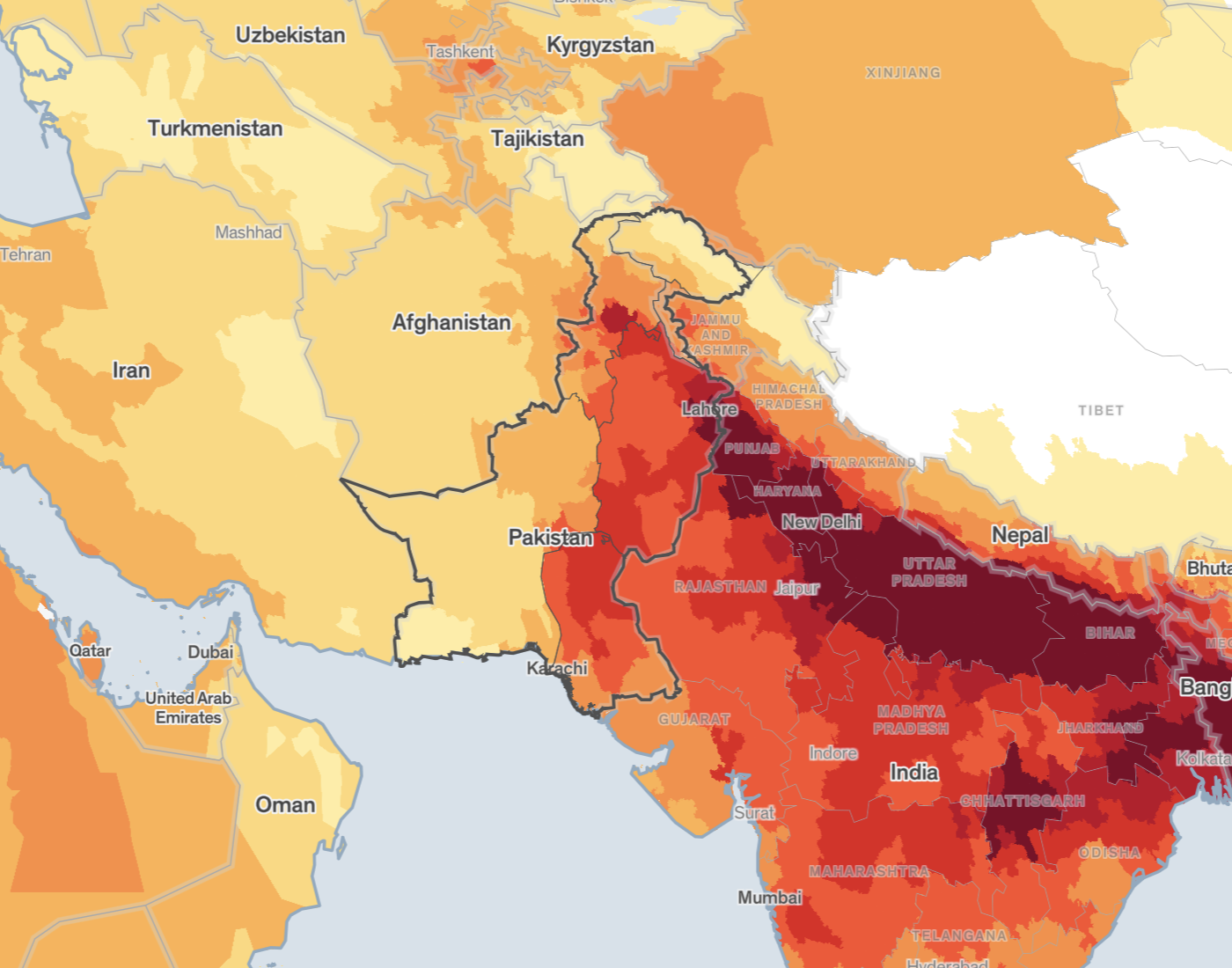 Air Pollution Ranking: Pakistan, Source: AQLI