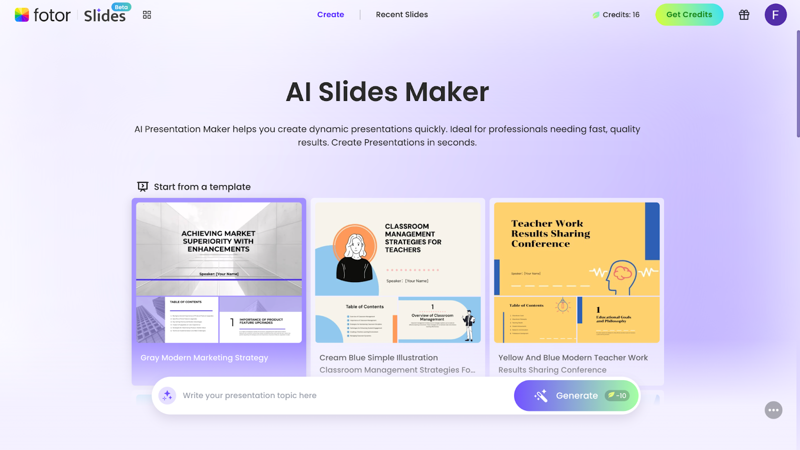 AI slides maker