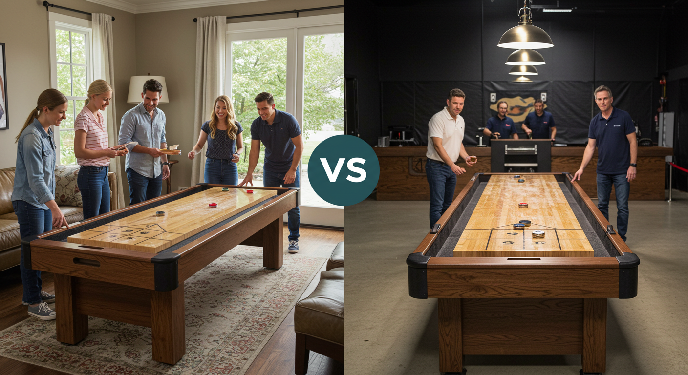 Casual Play vs. Competitive Play - Shuffleboard Table