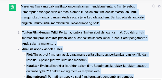 contoh jawaban chat gpt