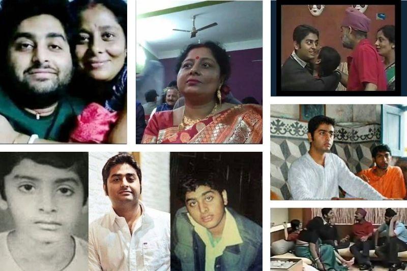 A childhood picture of Arijit Singh with his family members, including his maternal aunt, mother aditi singh, grandmother, and brother, who were all trained in classical singing koel roy