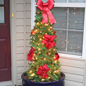 Tomato Cage Christmas Tree Topiary 