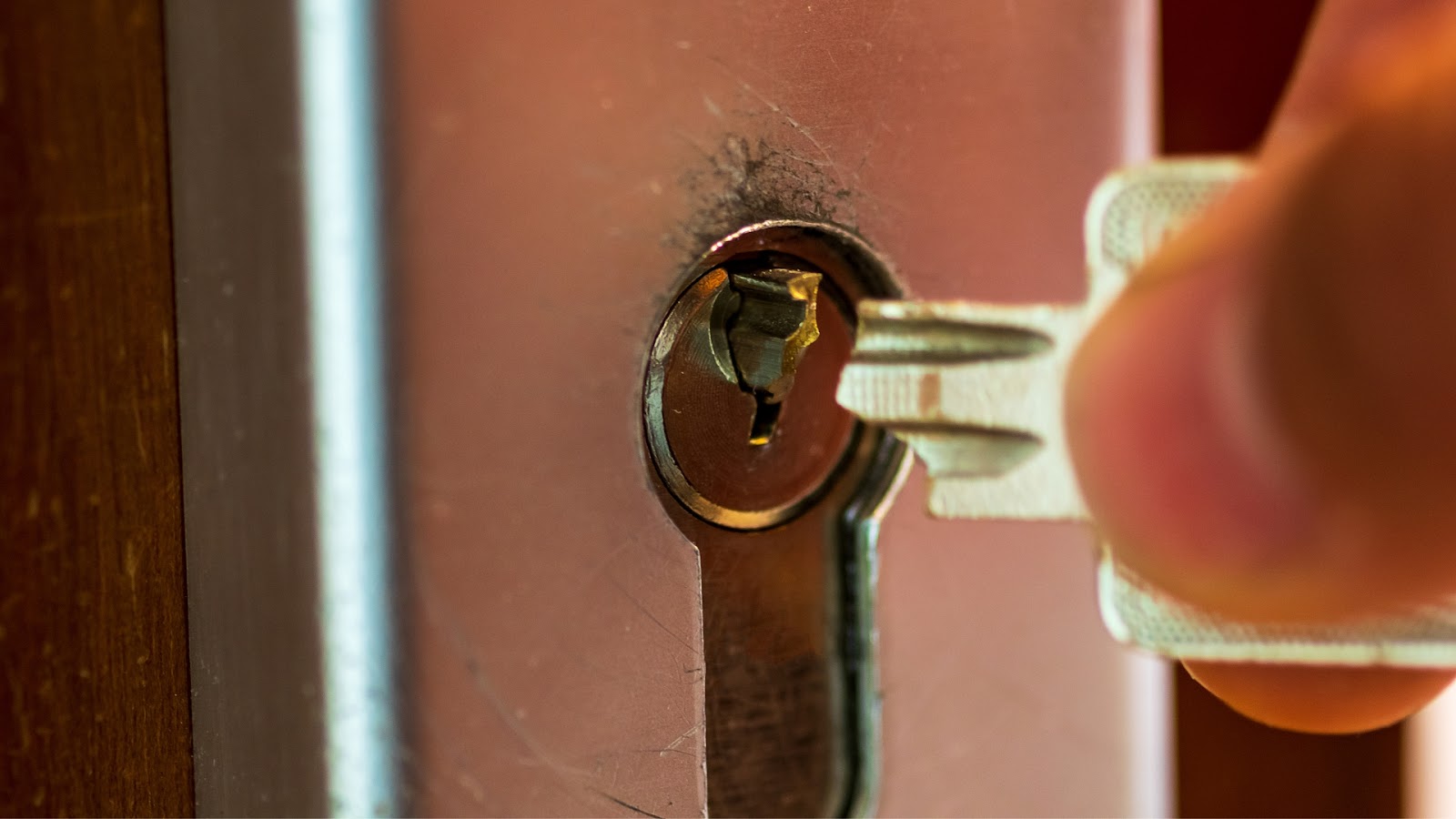 A key broke off in the lock, needing a commercial lock repair.