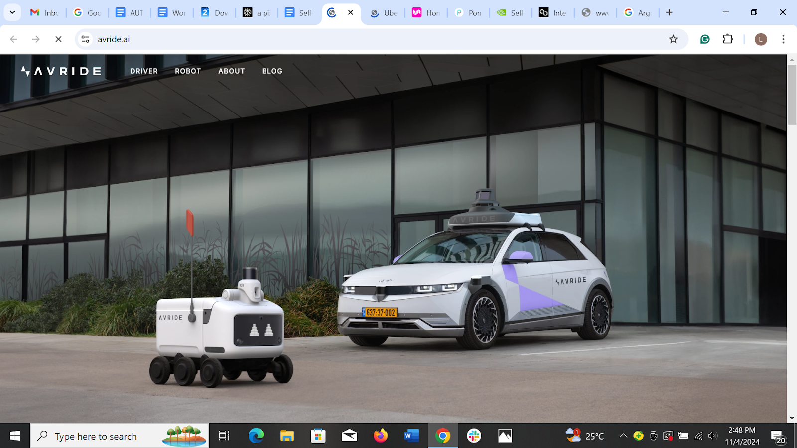 Avride AI self driving car