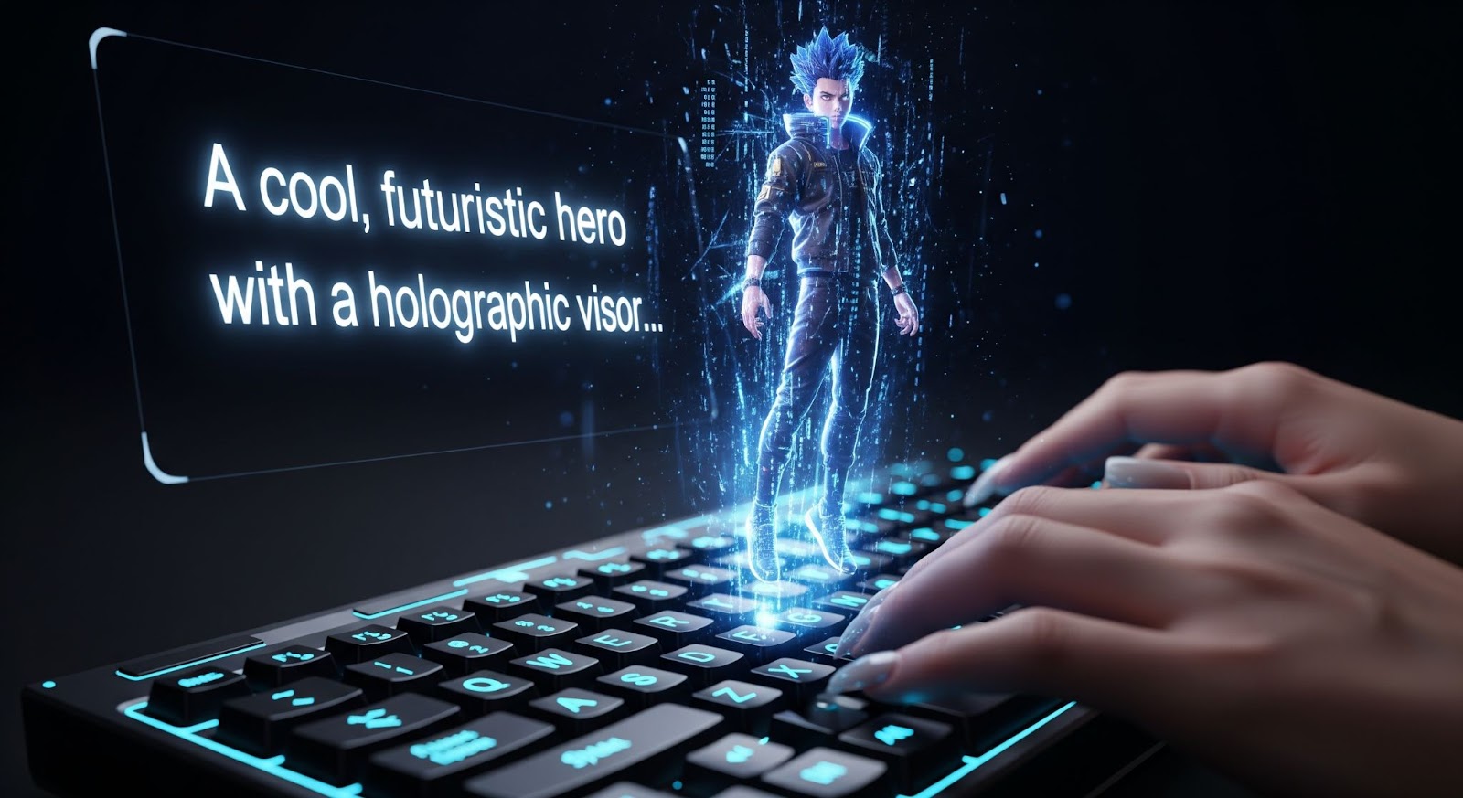 Holographic Futuristic Cybertruck Hero